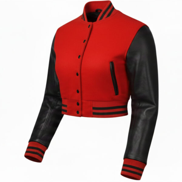 crop top varsity jacket