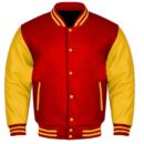 Red And Gold Letterman Jacket