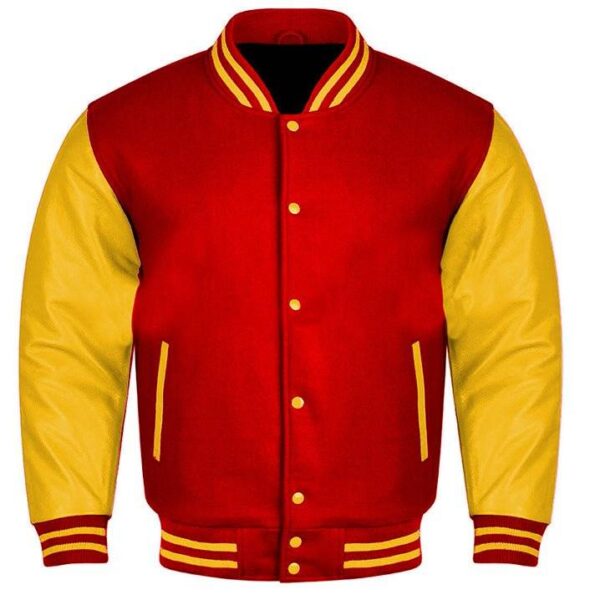 Red And Gold Letterman Jacket