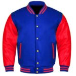 red and blue varsity jacket​