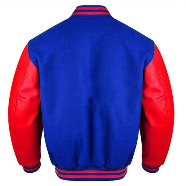 red and blue varsity jacket​