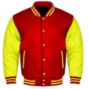 red and yellow varsity jacket​