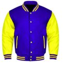 blue and yellow varsity jacket​