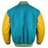 blue and gold varsity jacket
