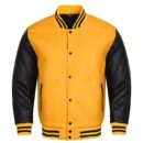 black and yellow letterman jacket​