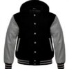 letterman jacket with hood​