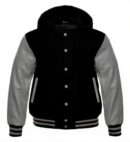 letterman jacket with hood​