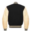 letterman jacket black white​