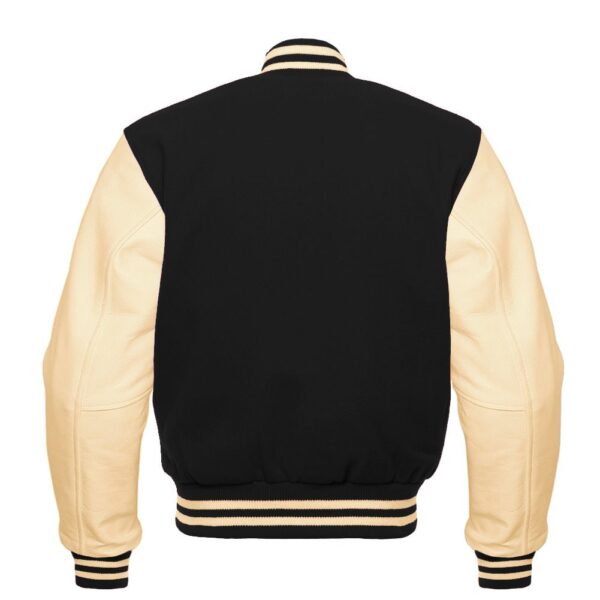 letterman jacket black white​