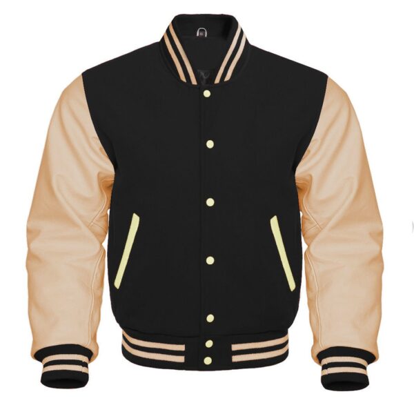 letterman jacket black white