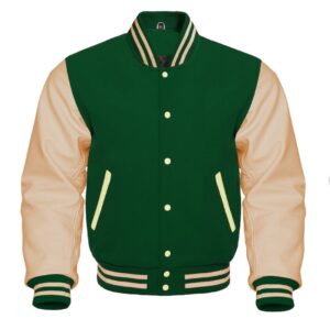 green and white letterman jacket​