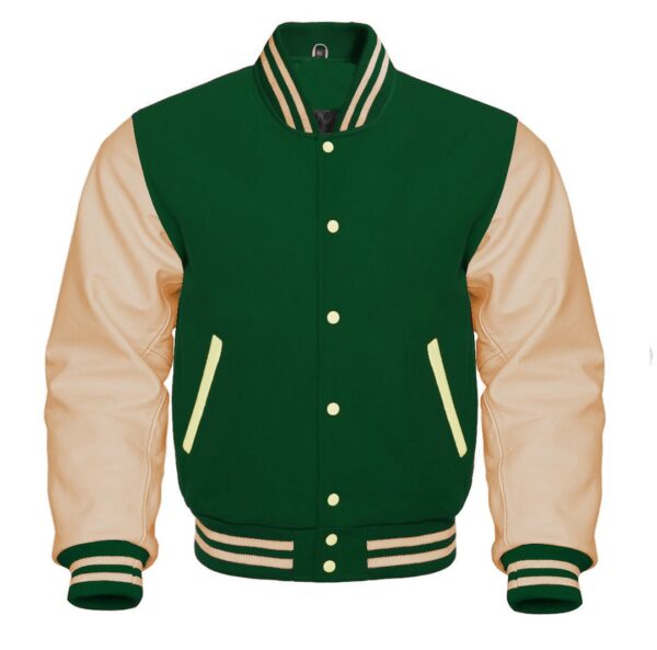 green and white letterman jacket​