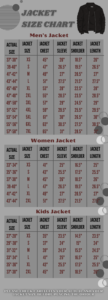 jacket size