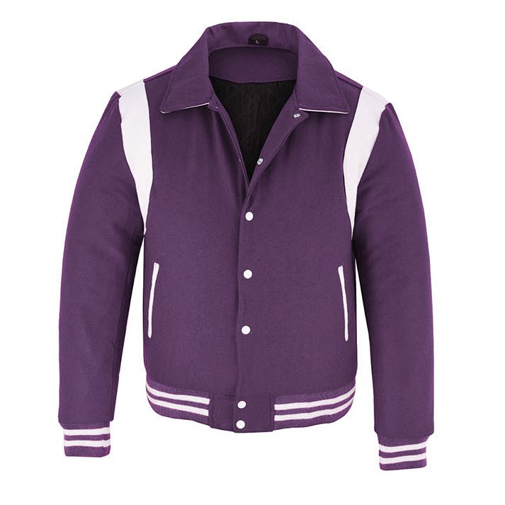 letterman jacket with collar