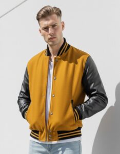 mens varsity bomber jacket