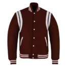 maroon teddy bomber jacket​