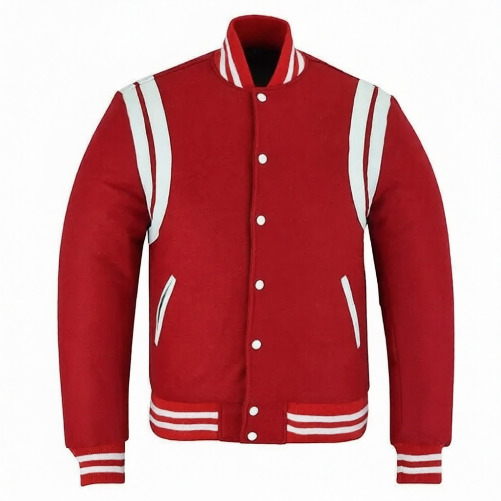 red teddy bomber jacket