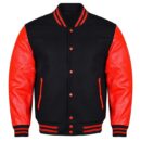 black and red varsity jacket​