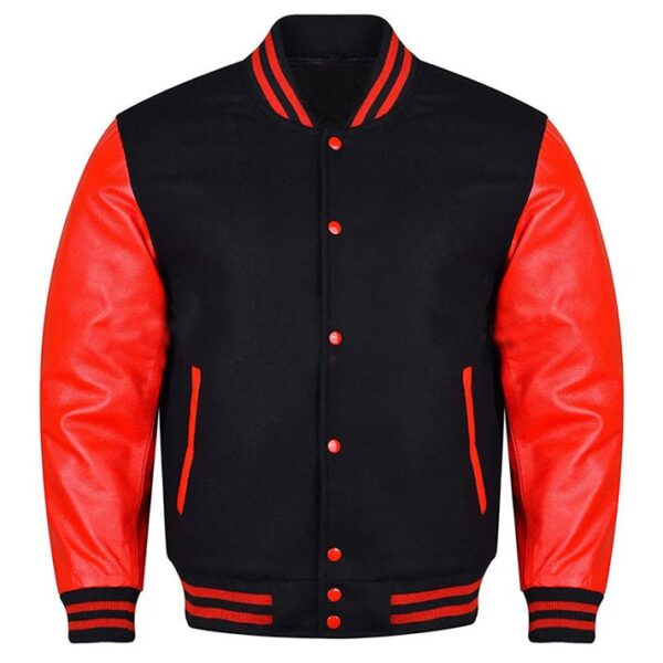 black and red varsity jacket​