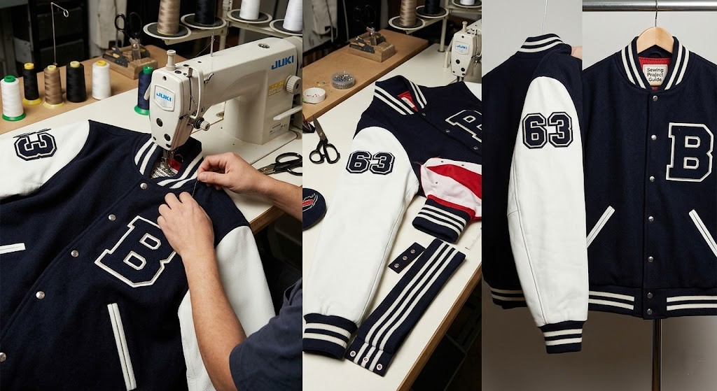 how to sew a varsity jacket​