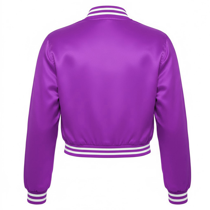 satin purple crop top