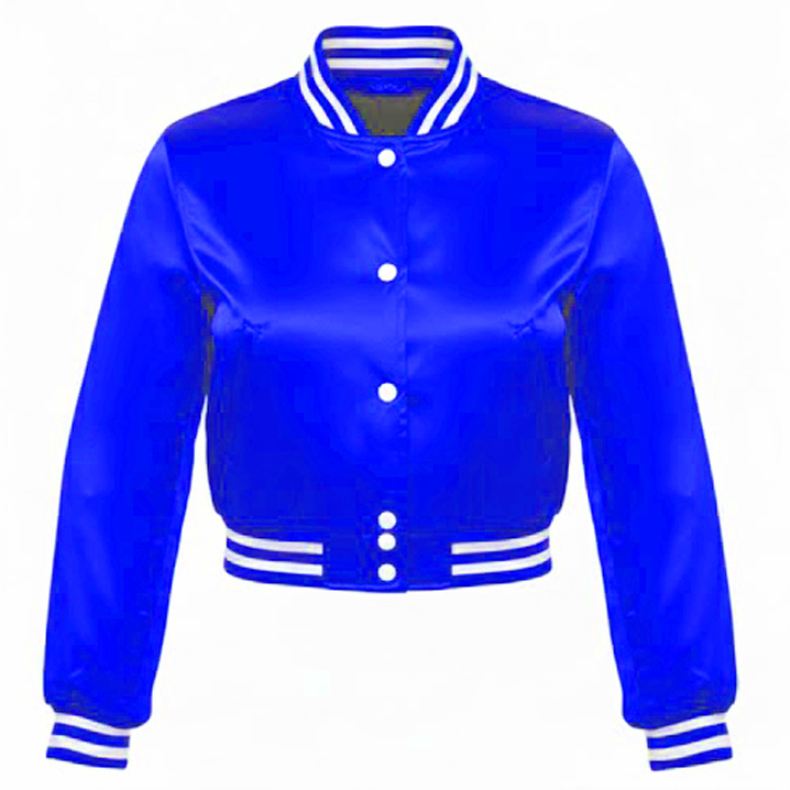 royal blue satin crop top