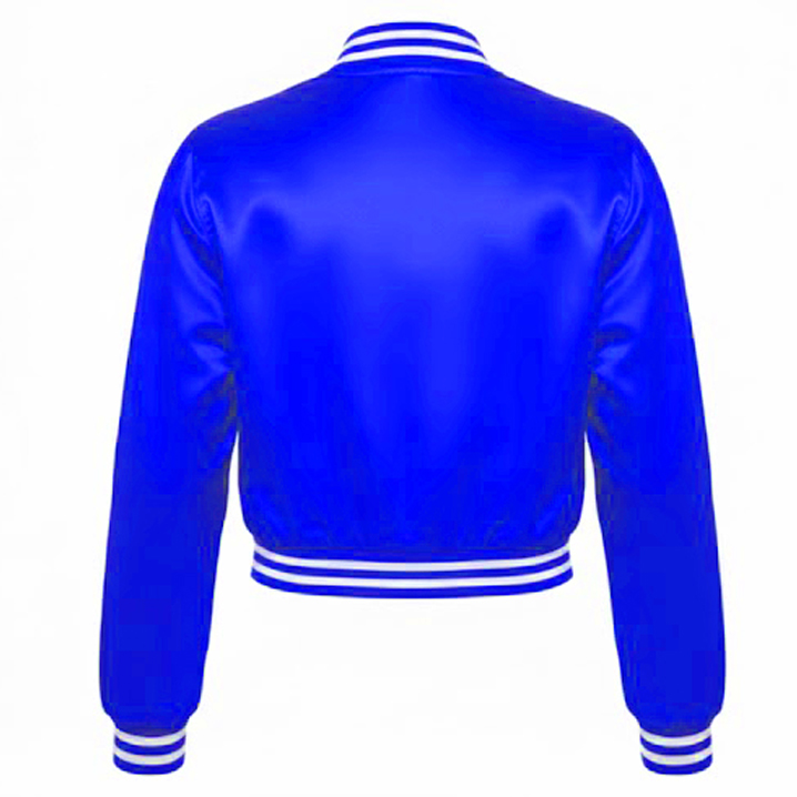 royal blue satin crop top