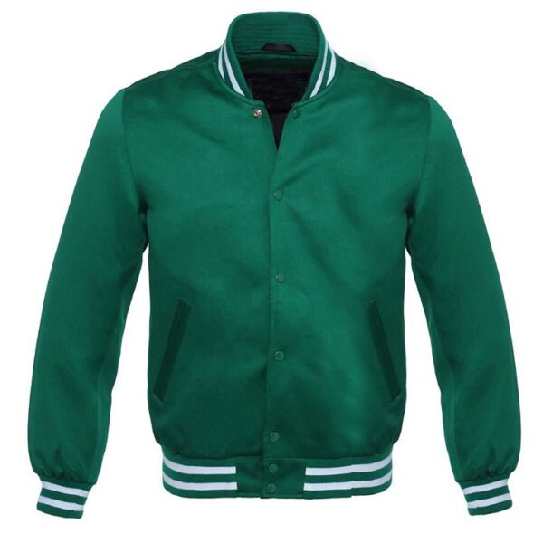 green satin bomber jacket​