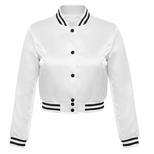 white satin crop top