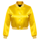 yellow satin crop top