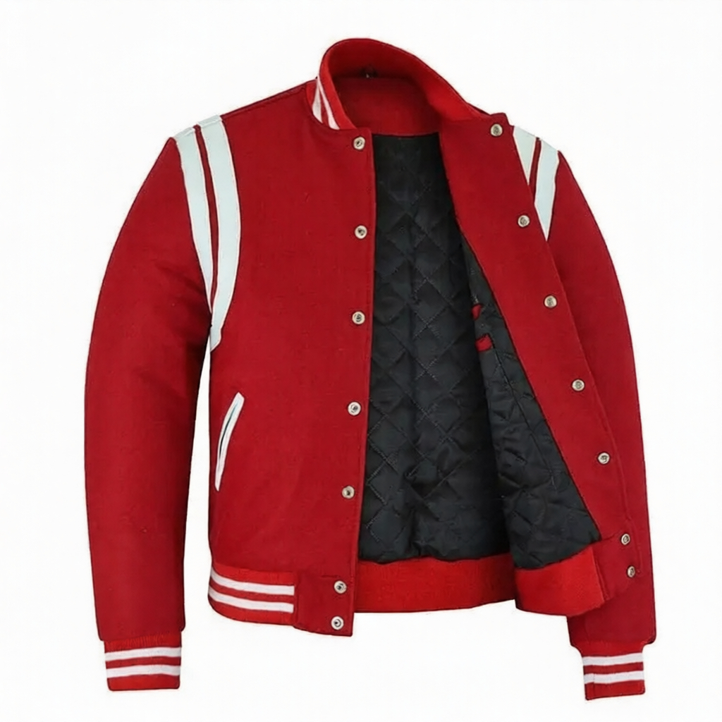 red teddy bomber jacket