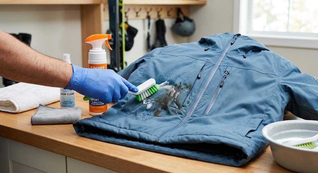 how to get stain off of ski jacket​