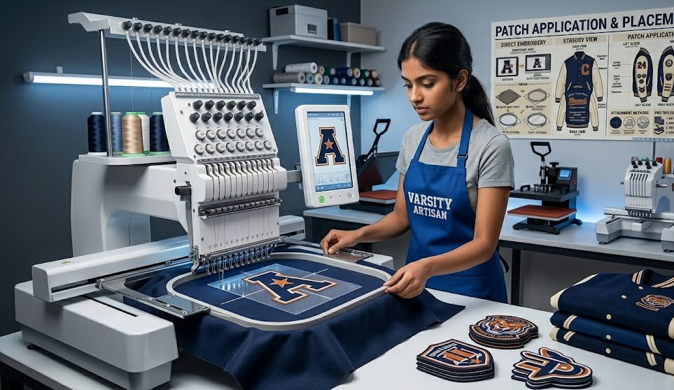 how to make a patch on embroidery machine​