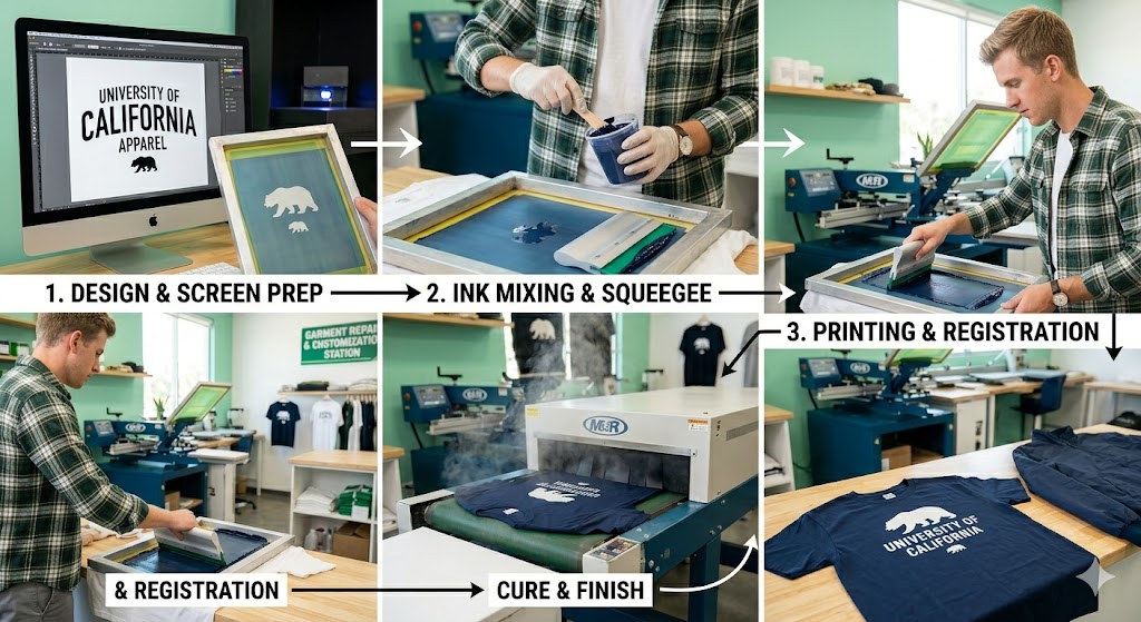 how to silk screen printing shirts​
