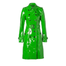 green long pvc coat