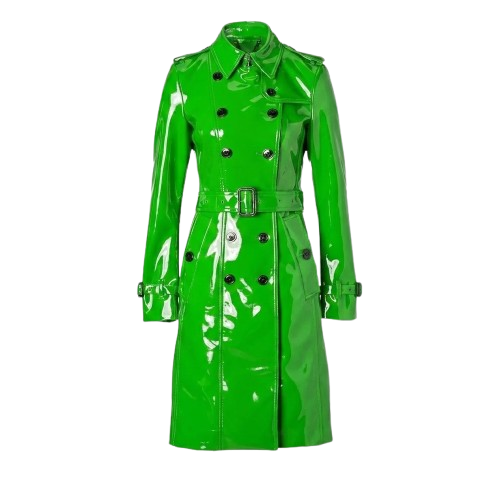 green long pvc coat