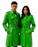 green long pvc coat
