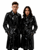 long black pvc coat​