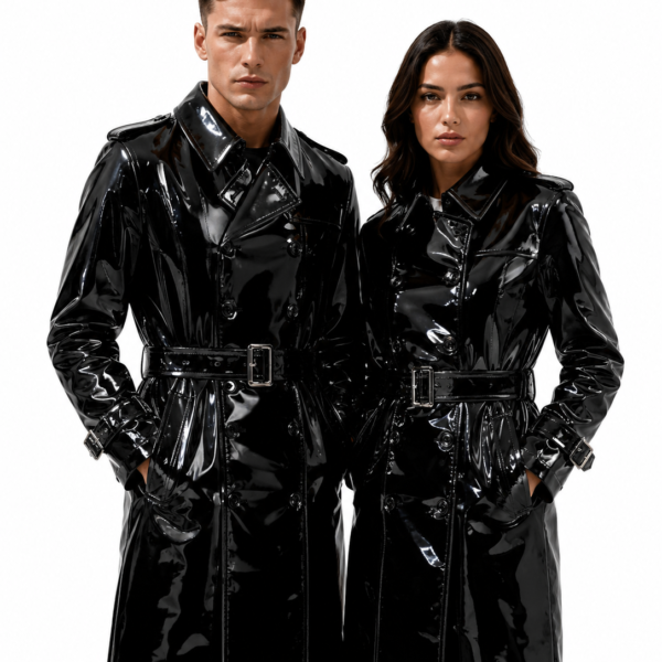 long black pvc coat​