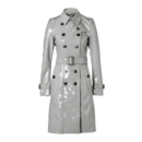 silver long pvc coat